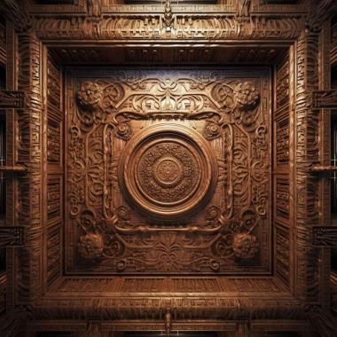 Patterns and decorations stl ceiling 2 3d model